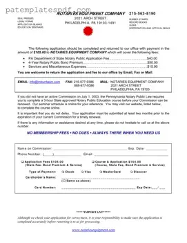 Pennsylvania Public Application PDF Form