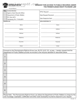 Pennsylvania Pw 1857 PDF Form